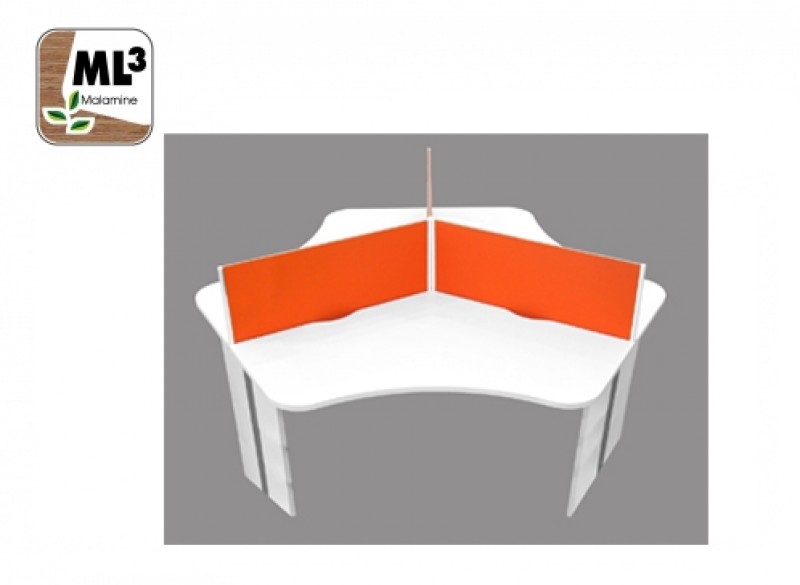 ชุดโต๊ะทำงาน 3 ที่นั่ง CALL 120P โต๊ะทำงานแบบหลายที่นั่ง เฟอร์นิเจอร์สำนักงาน THE BESTWAY