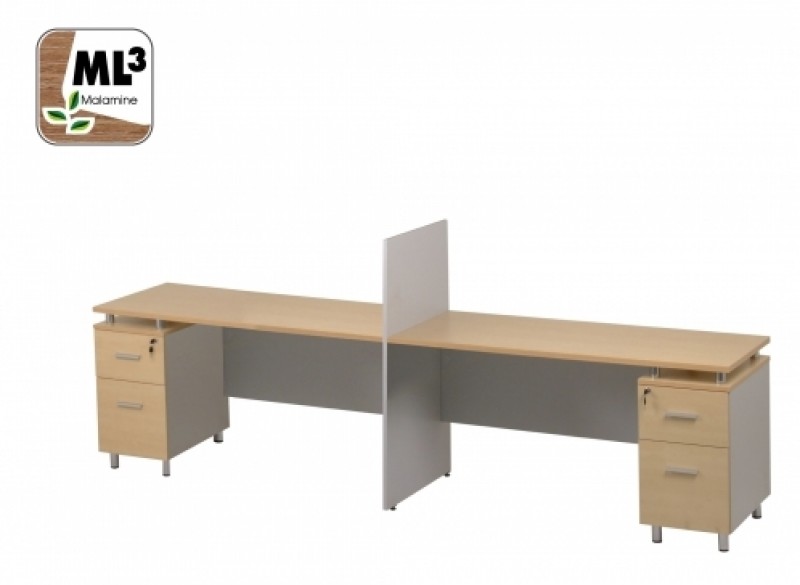 โต๊ะทำงาน 2 ที่นั่ง รุ่น TWY 320-80 โต๊ะทำงานแบบหลายที่นั่ง เฟอร์นิเจอร์สำนักงาน THE BESTWAY