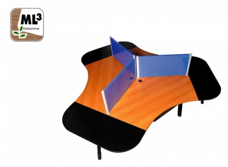 โต๊ะทำงาน 3 ที่นั่ง รุ่น JACK CALL 3 โต๊ะทำงานแบบหลายที่นั่ง เฟอร์นิเจอร์สำนักงาน THE BESTWAY