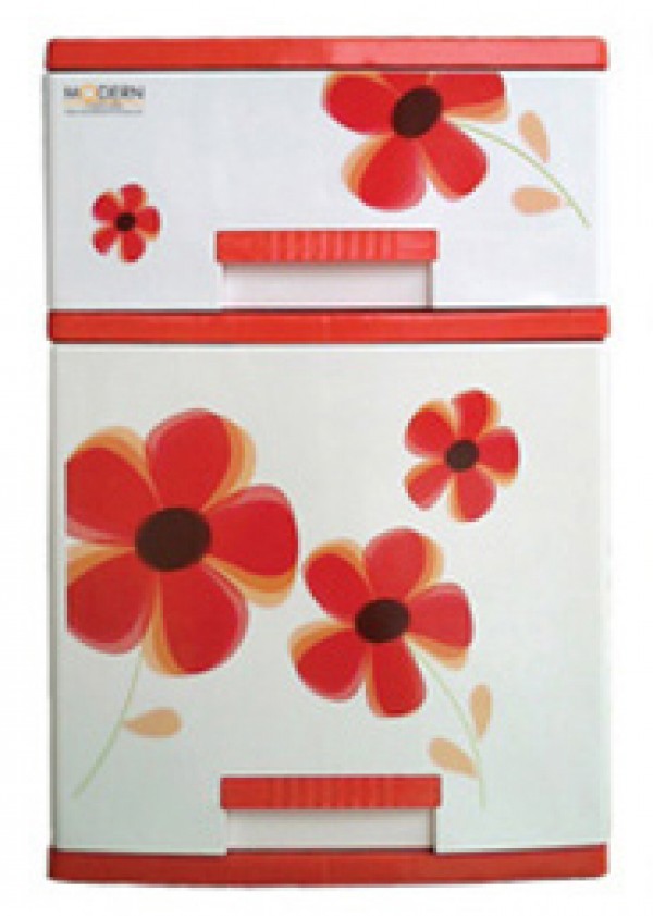 ตู้ลิ้นชัก บี42 ส้ม-เหลี่ยม-ดอกไม้ ตู้ลิ้นชักโดเรม่อน ตู้ลิ้นชัก THE BESTWAY