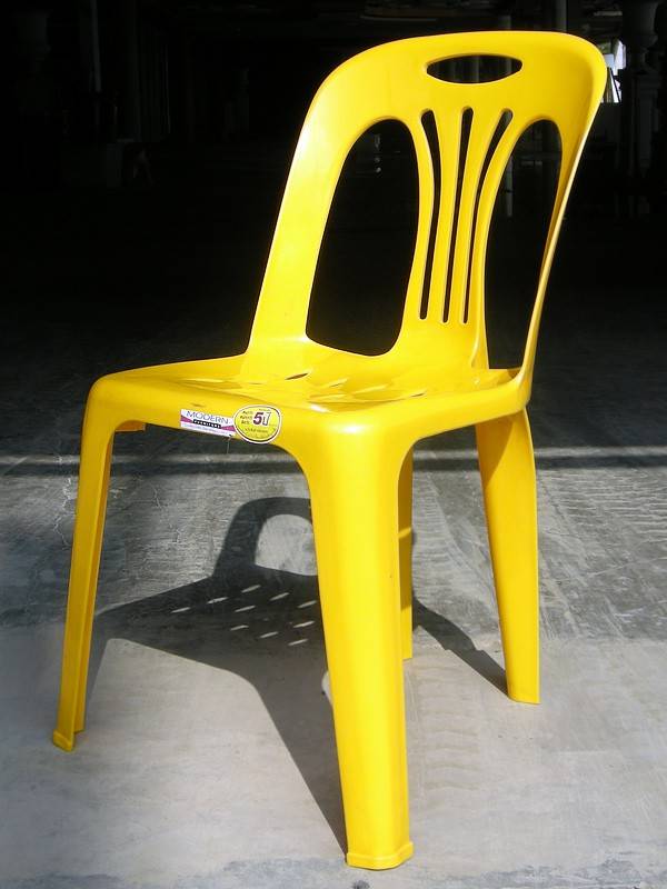 เก้าอี้พลาสติก  เก้าอี้ทอง เกรด A 1.8 kg เก้าอี้มีพนักพิง เก้าอี้พลาสติก THE BESTWAY