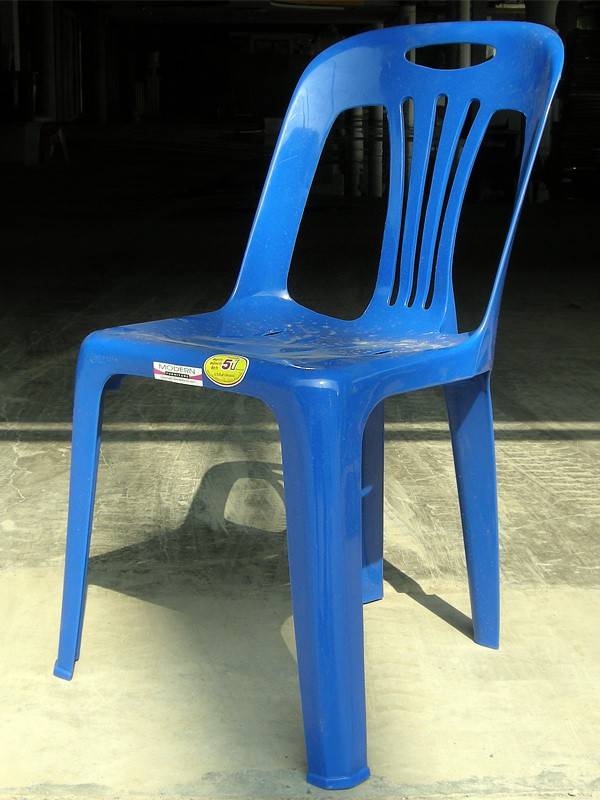 เก้าอี้พลาสติก  เก้าอี้ทอง เกรด A 1.8 kg เก้าอี้มีพนักพิง เก้าอี้พลาสติก THE BESTWAY