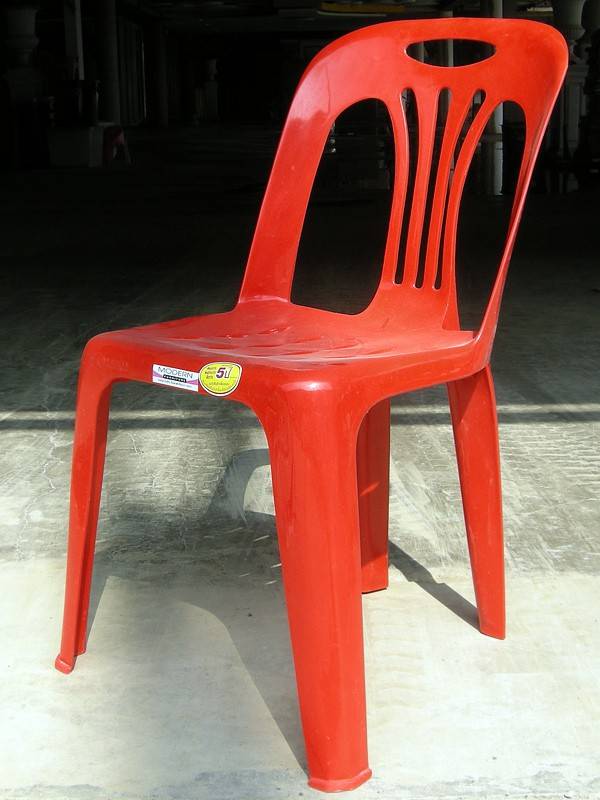 เก้าอี้พลาสติก  เก้าอี้ทอง เกรด A 1.8 kg เก้าอี้มีพนักพิง เก้าอี้พลาสติก THE BESTWAY