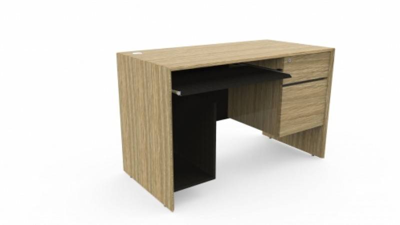 โต๊ะคอมพิวเตอร์ แบบมีลิชัก  TSL 1202/BC โต๊ะคอมพิวเตอร์ เฟอร์นิเจอร์สำนักงาน THE BESTWAY