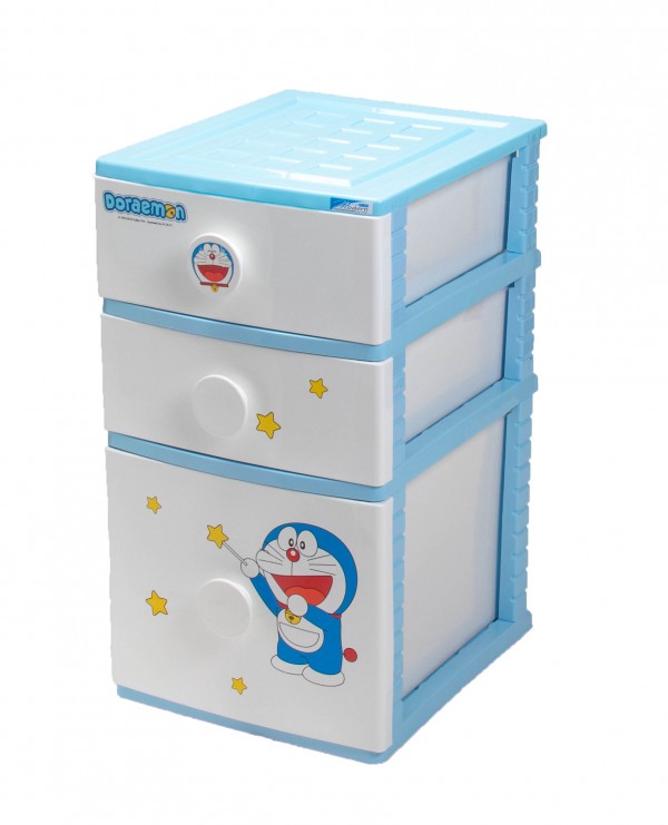 ตู้ลิ้นชักโดเรม่อน 3 ชั้น ลายเมจิก ตู้ลิ้นชักโดเรม่อน ตู้ลิ้นชัก THE BESTWAY