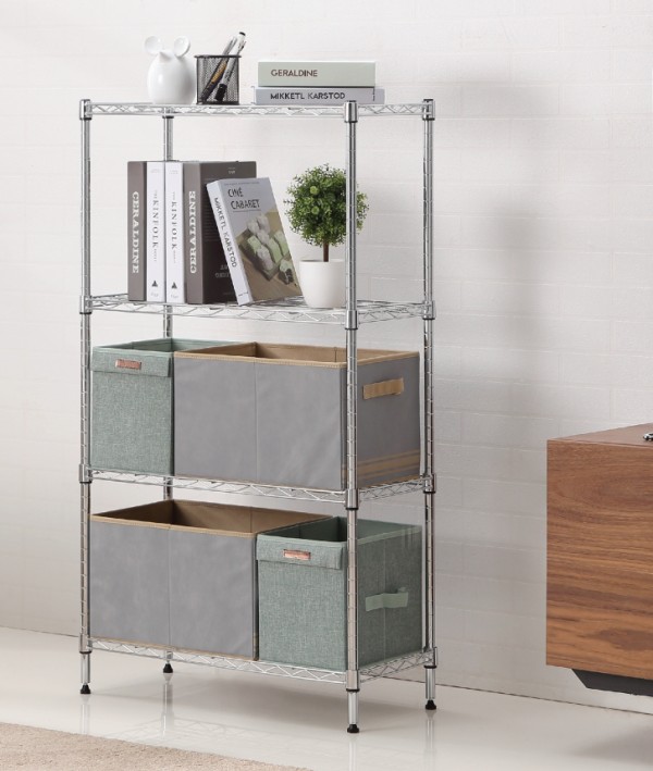 ชั้นวางของ 4 ชั้น ขนาด 75x35x150 cm  รับน้ำหนัก 300 กิโลกรัม ชั้นวางของเหล็ก ชั้นวางของ THE BESTWAY