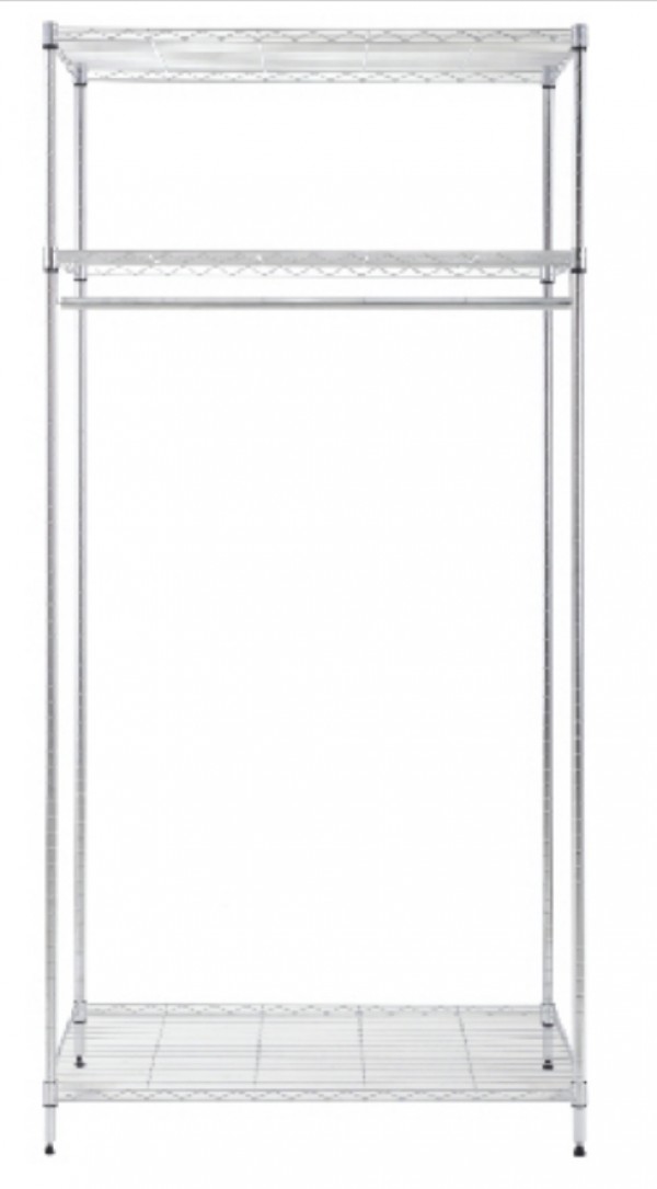 โครงตู้เสื้อผ้า ขนาด 90x45x180 cm. ชั้นวางของเหล็ก ชั้นวางของ THE BESTWAY