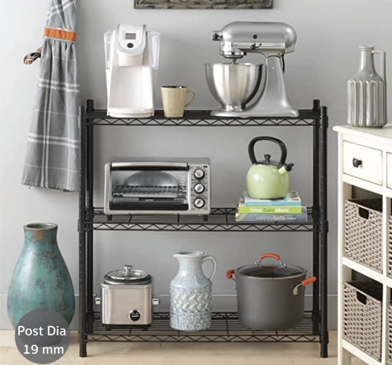 ชั้นวางของ 3 ชั้น ขนาด 90x35x90 cm  รับน้ำหนัก 300 กิโลกรัม ชั้นวางของเหล็ก ชั้นวางของ THE BESTWAY