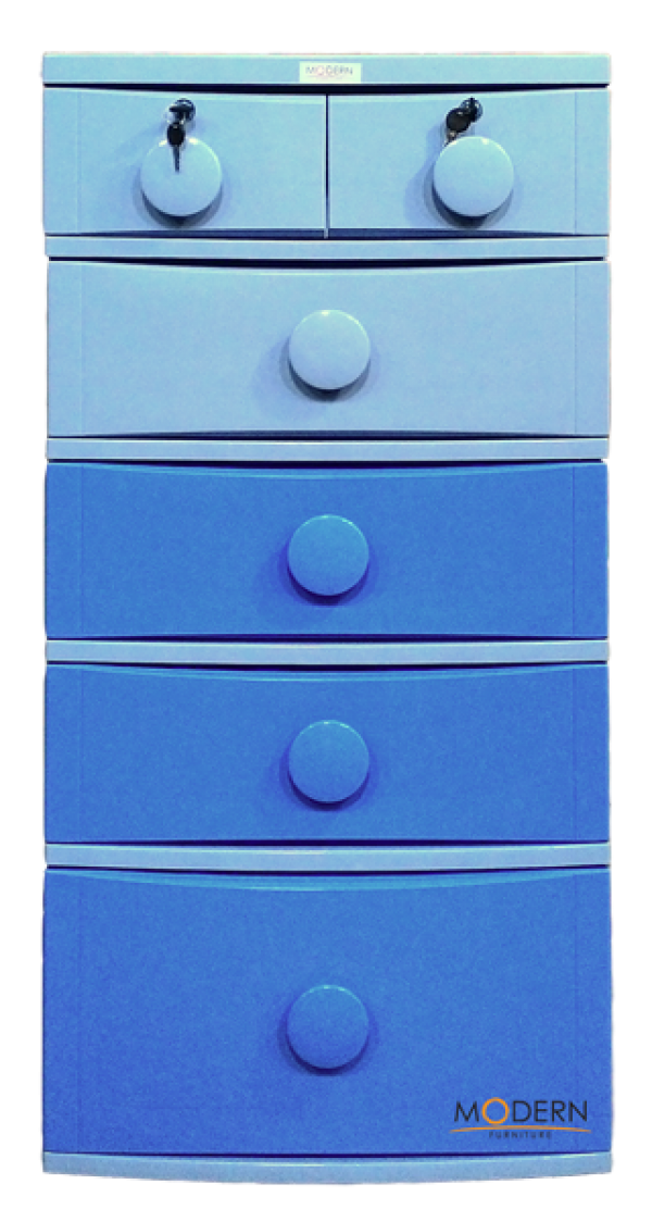 แบบฟ้า-เทา (Blue-Grey) บี56 ตู้ลิ้นชัก THE BESTWAY