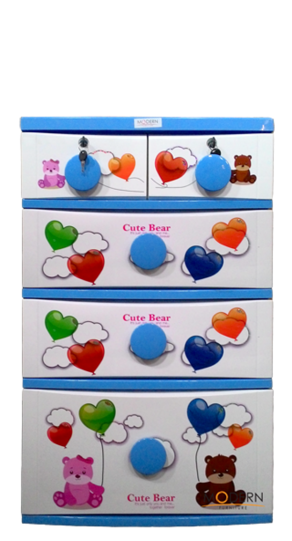 แบบบอลลูน-ฟ้า (Balloon-Blue Sky) บี56 ตู้ลิ้นชัก THE BESTWAY