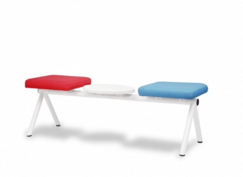 เก้าอี้พักคอย 2 ที่นั่ง รุ่น CL 2 /HT (บุหนังเทียม) เก้าอี้แถว เก้าอี้เหล็ก THE BESTWAY