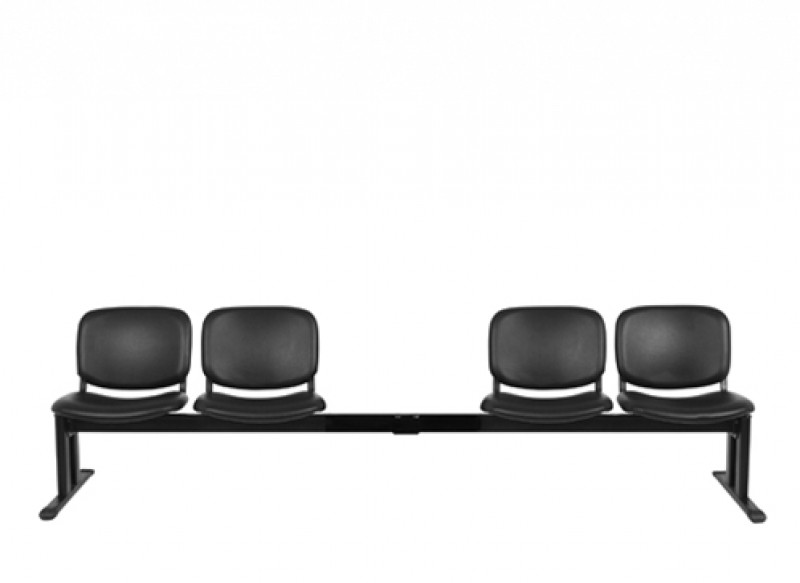 เก้าอี้พักคอย 4 ที่นั่ง รุ่น PM 4/HT (หนังเทียม) เก้าอี้แถว เก้าอี้เหล็ก THE BESTWAY