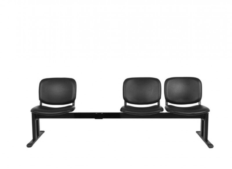 เก้าอี้พักคอย 3 ที่นั่ง รุ่น PM 3/HT (บุหนังเทียมทั้งตัว) เก้าอี้แถว เก้าอี้เหล็ก THE BESTWAY