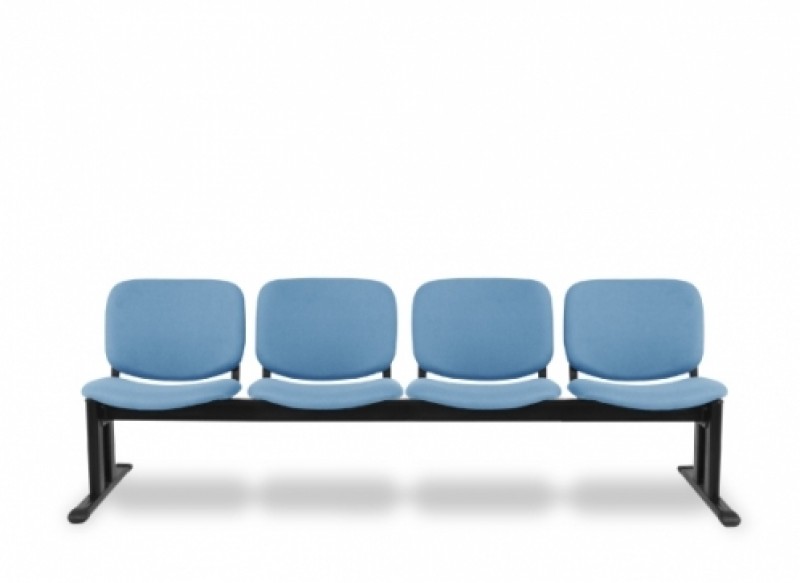 เก้าอี้พักคอย 4 ที่นั่ง รุ่น PM 4 (บุหนังเทียมทั้งตัว) เก้าอี้แถว เก้าอี้เหล็ก THE BESTWAY