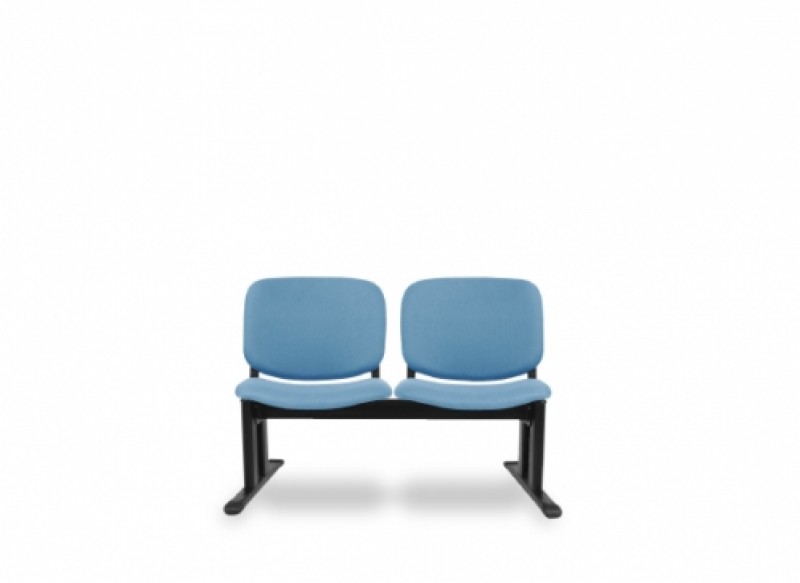 เก้าอี้พักคอย 2 ที่นั่ง รุ่น PM 2 (บุผ้าฝ้ายทั้งตัว) เก้าอี้แถว เก้าอี้เหล็ก THE BESTWAY