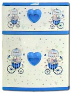 ตู้ลิ้นชัก บี42 ฟ้า-หัวใจ-จักรยาน