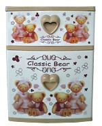 ตู้ลิ้นชัก บี42 น้ำตาล-หัวใจ-หมี